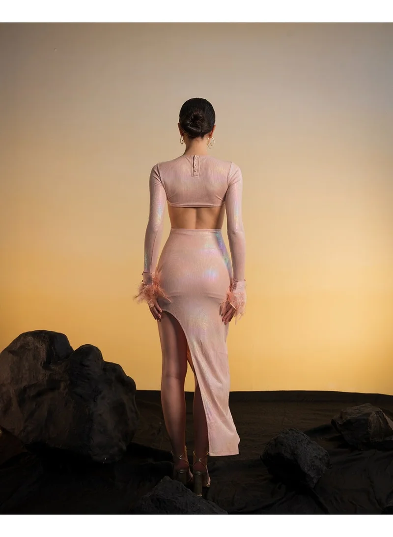 Ohsofly  Women’s Maxi Dress with Side Slit – Elegant Full-Length Dress for Women, Perfect for Parties, Vacations, Date Nights, Evening Events, Weddings, Beach Outings and Everyday Fashion for Women | Best Price UAE